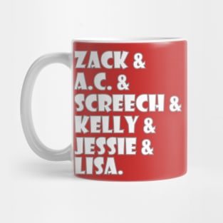 The Characters of Saved by the Bell Mug